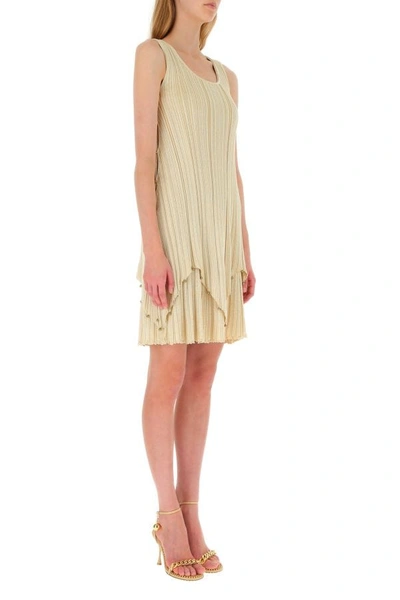 Shop Bottega Veneta Woman Gold Polyester Blend Dress