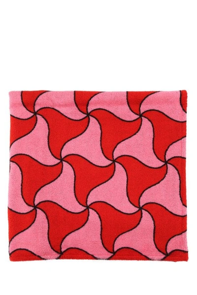 Shop Bottega Veneta Woman Printed Terry Beach Towel In Multicolor