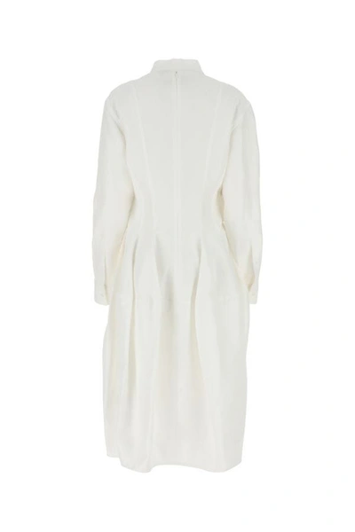 Shop Bottega Veneta Woman White Viscose Blend Dress