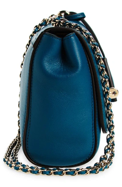 Shop Mulberry Lily Convertible Leather Shoulder Bag In Titanium Blue