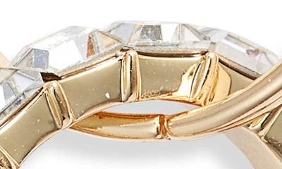 Shop Nordstrom Double Hoop Crystal Drop Earrings In Clear- Gold