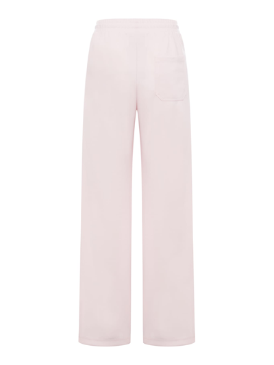 Shop Golden Goose Star/ W`s Joggings Dorotea Wide Leg/ Technical Jersey/ Strip In Rose Shadow White