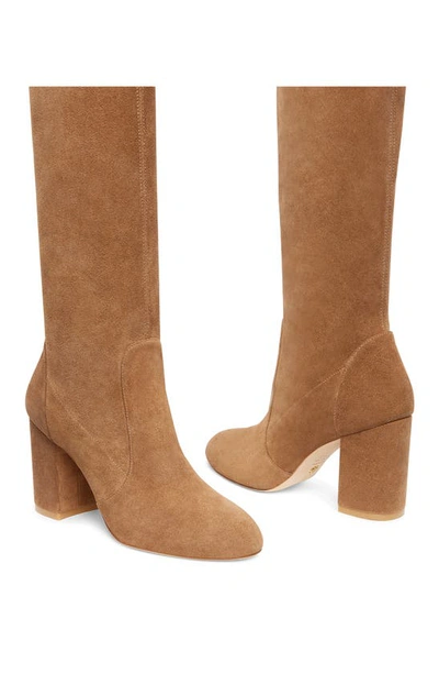 Stuart Weitzman Yuliana Knee High Slouch Boot In Camel Leather