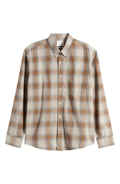 Shop Billy Reid Tuscumbia Shadow Check Button-down Shirt In Grey/ Multi