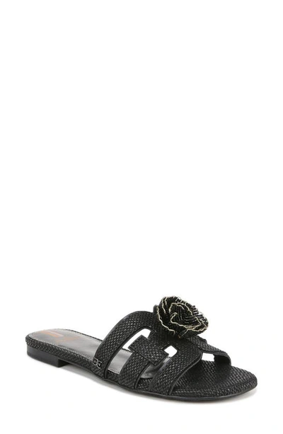 Shop Sam Edelman Bay Flora Cutout Slide Sandal In Black