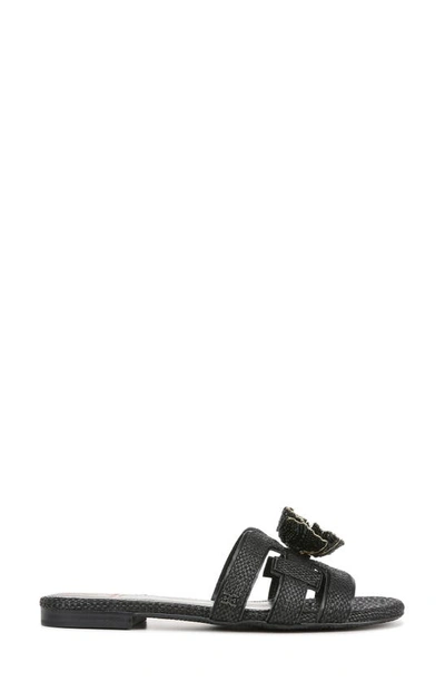 Shop Sam Edelman Bay Flora Cutout Slide Sandal In Black