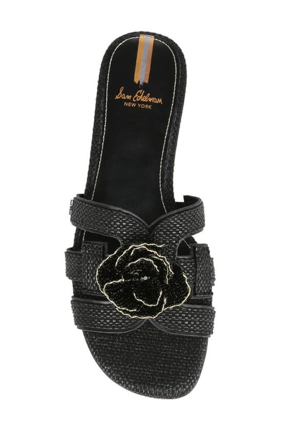 Sam Edelman Bay Flora Cutout Slide Sandal In Black