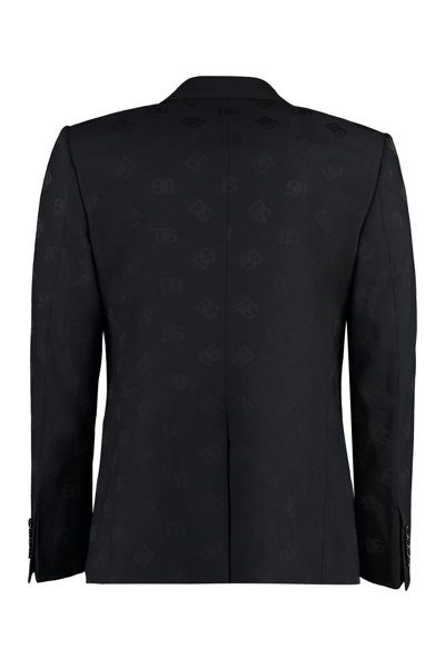 Shop Dolce & Gabbana Virgin Wool Blend Single-breast Jacket In Black