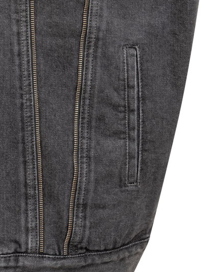 Shop Off-white Zip Denim Over Vest In Vintage Grey No Color