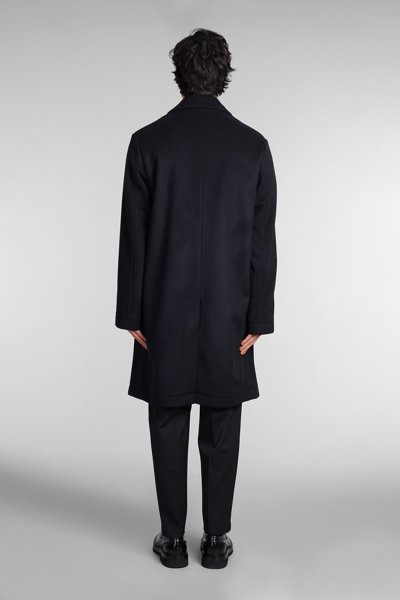 Shop Mauro Grifoni Coat In Black Wool