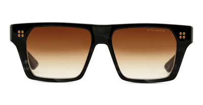 Shop Dita Venzyn - Ink Swirl Sunglasses In Grey/black