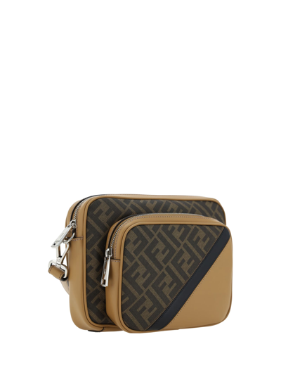 Shop Fendi Camera Case Shoulder Bag In Tbmr/nero/sand