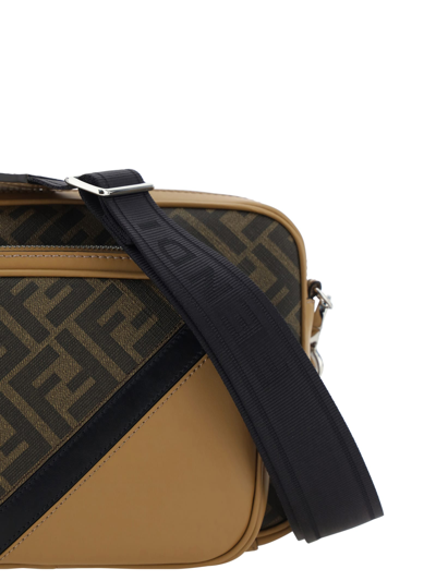 Shop Fendi Camera Case Shoulder Bag In Tbmr/nero/sand