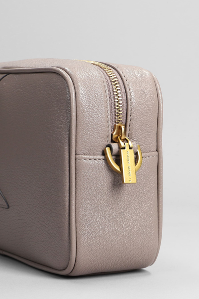 Shop Golden Goose Shoulder Bag In Taupe Leather