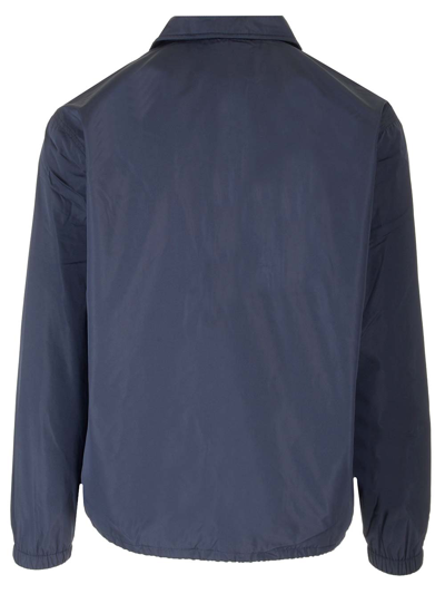 Shop Maison Kitsuné Coach Nylon Jacket In Blue