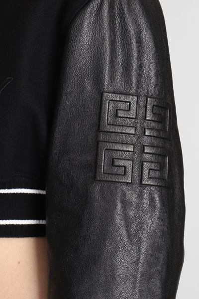 Shop Givenchy Bomber In Black Wool