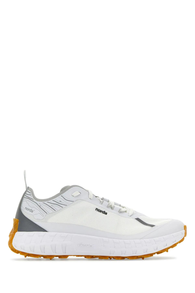 Shop Norda White Bio-dyneema 001 M Sneakers In White/gum