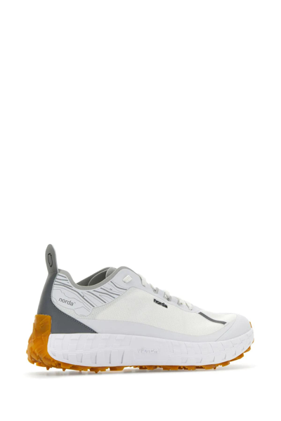Shop Norda White Bio-dyneema 001 M Sneakers In White/gum