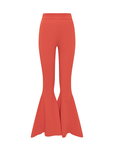 Shop A.w.a.k.e. Knit Flared Pants In Red