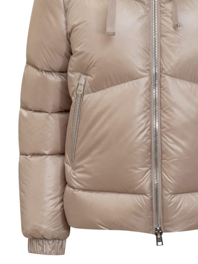 Shop Woolrich Aliquippa Down Jacket In Light Taupe