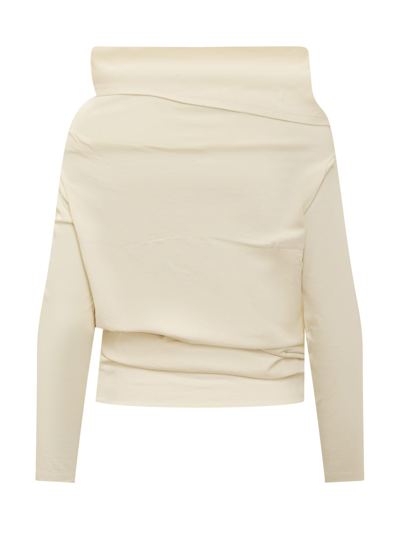 Shop A.w.a.k.e. Cowl Neck Top In Ivory