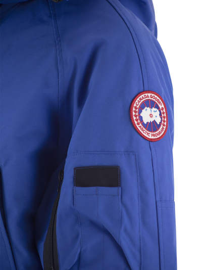 Shop Canada Goose Chilliwack - Hooded Bomber Jacket In Royal Blue