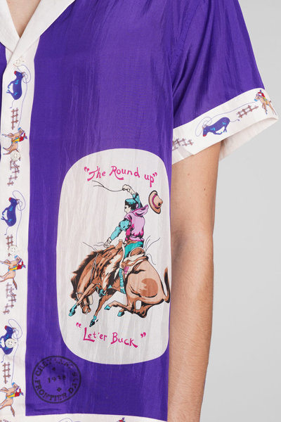 Shop Bode Shirt In Viola Silk