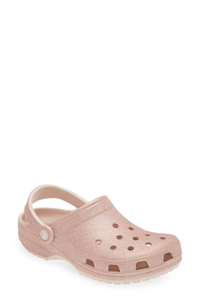 Shop Crocs Gender Inclusive Classic Glitter Clog In Quartz Glitter