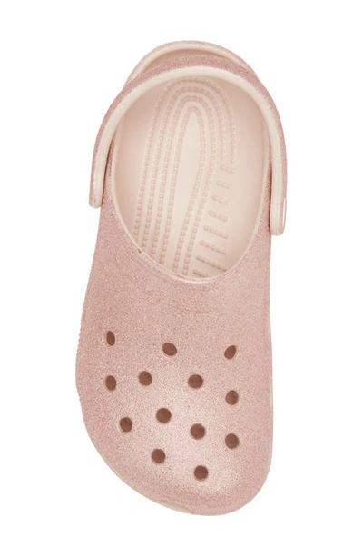 Shop Crocs Gender Inclusive Classic Glitter Clog In Quartz Glitter