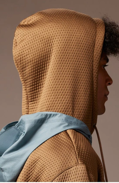 Shop The North Face X Undercover Soukuu Dotknit Double Hoodie In Sepia Brown/ Concrete Gr