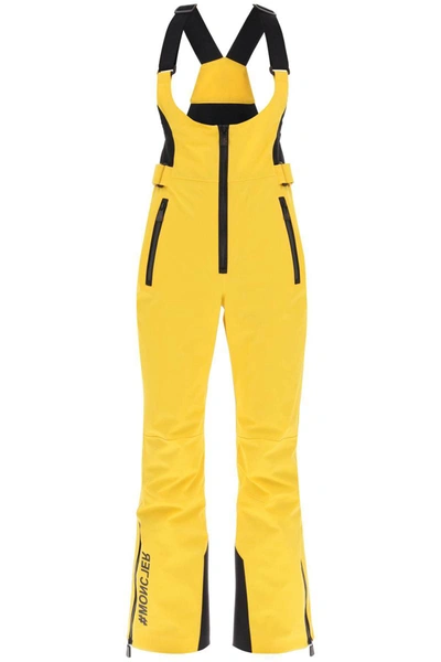 Shop Moncler Grenoble Ski Dungarees In Yellow