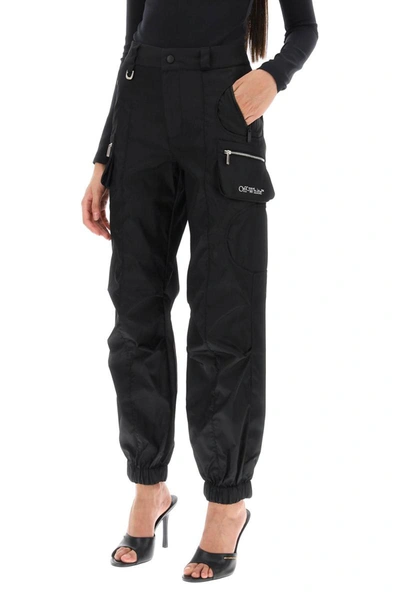 Shop Off-white Cargo Pants In Nylon Twill In Black
