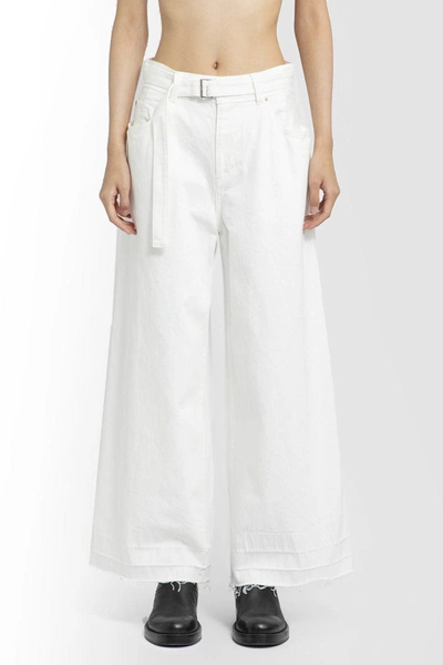 Shop Sacai Jeans In White