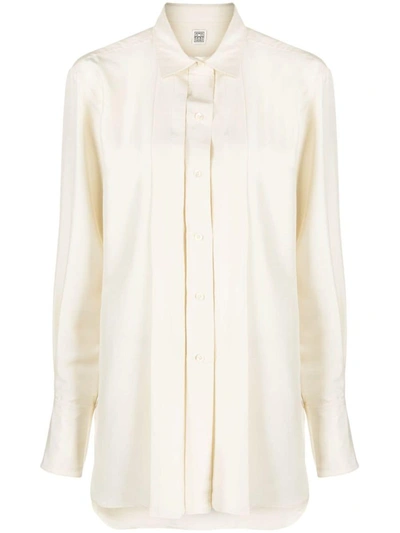 Shop Totême Toteme Shirts In White