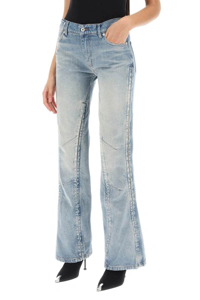 Shop Y/project Y Project Hook-and-eye Flared Jeans In Blue