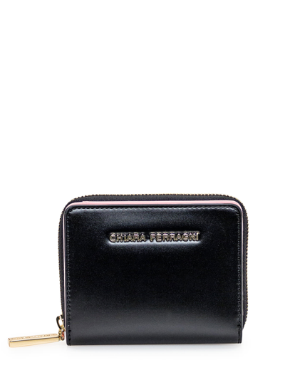 Shop Chiara Ferragni Wallet With Logo In Black
