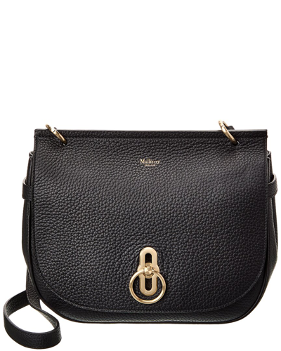 Shop Mulberry Soft Amberley Leather Shoulder Bag In Black