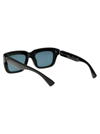 Shop Alexander Mcqueen Sunglasses In 004 Black Black Green