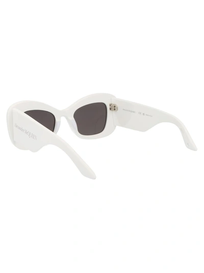 Shop Alexander Mcqueen Sunglasses In 005 White White Grey