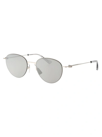 Shop Bottega Veneta Sunglasses In 003 Silver Silver Silver