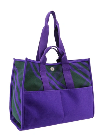 Shop Burberry Shoulder Bag In Purple