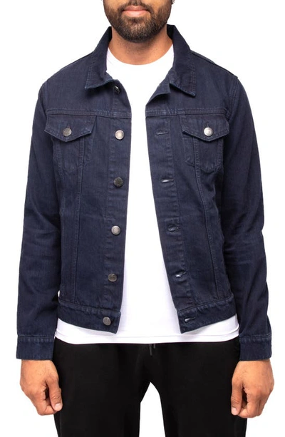 X-ray Slim Washed Denim Jacket In Navy