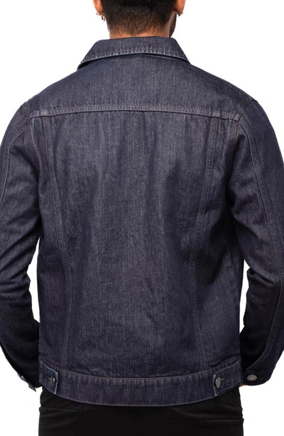X-ray Slim Washed Denim Jacket In Blue Rinse