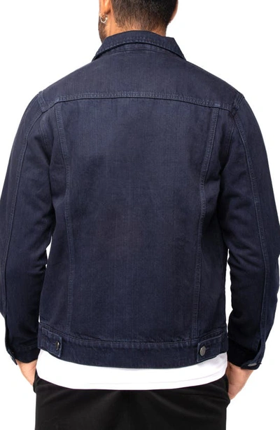 X-ray Slim Washed Denim Jacket In Navy