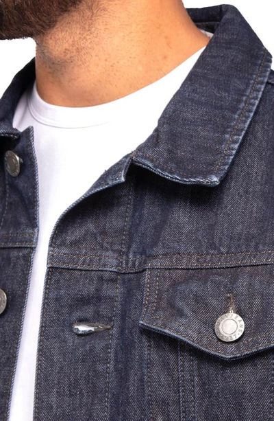 X-ray Slim Washed Denim Jacket In Blue Rinse