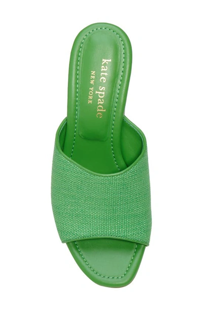 Kate Spade Malibu Summer Raffia Slide Sandals In Ks Green