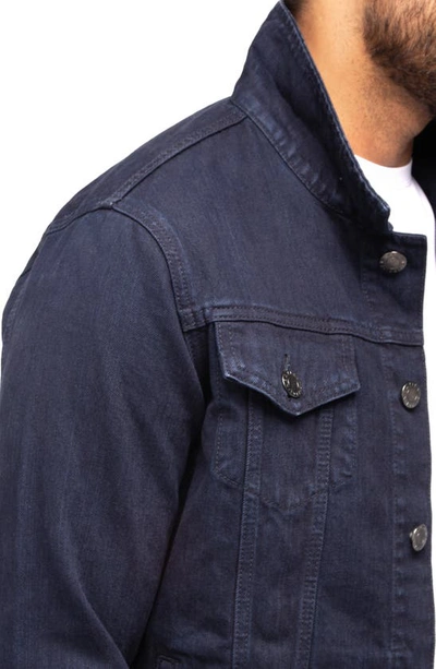 X-ray Slim Washed Denim Jacket In Navy