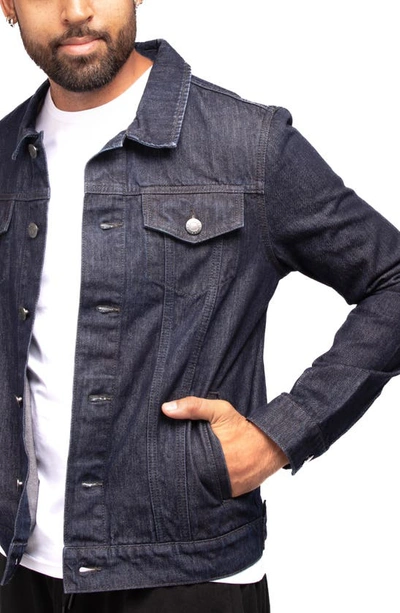 X-ray Slim Washed Denim Jacket In Blue Rinse