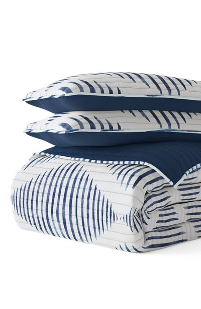 Ienjoy Home 3-piece Distressed Print Quilt Set In Navy
