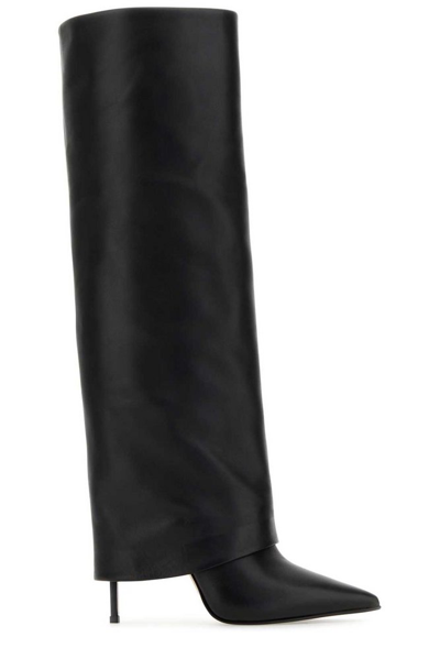 Shop Le Silla Pointed Toe Heeled Boots In Black